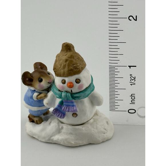 Wee Forest Folk "Snow Buddies" Blue Snow Suit M-188 AP 1992 Retired - Picture 8 of 9